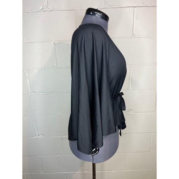batwing Blouse black 1970s - Picture 6 of 8